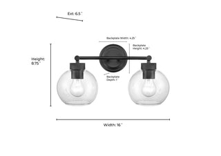 Jonatan 2-Light Vanity Matte Black
