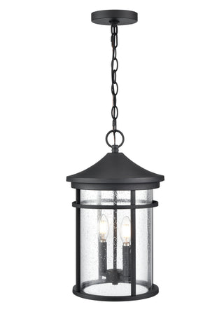 Namath 2-Light Outdoor Hanging Lantern Textured Black