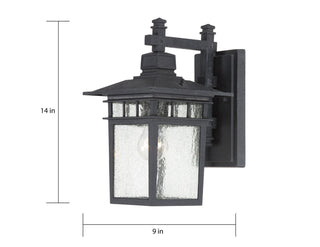 Cove Neck One Light Wall Lantern in Textured Black