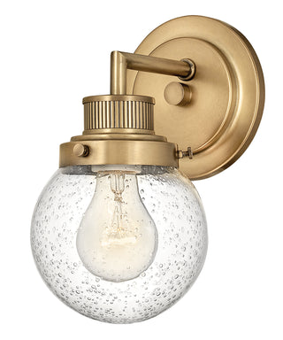 Poppy Small Single Light Vanity in Heritage Brass