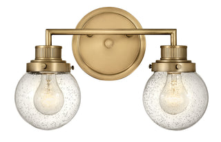 Poppy Small Two Light Vanity in Heritage Brass