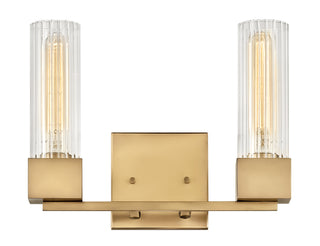 Xander Small Two Light Vanity in Heritage Brass