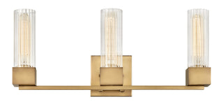 Xander Medium Three Light Vanity in Heritage Brass