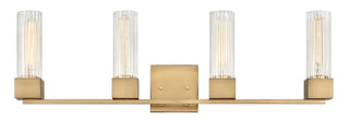 Xander Large Four Light Vanity in Heritage Brass