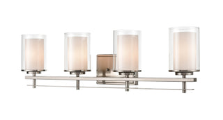 Huderson 4-Light Vanity Brushed Nickel