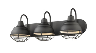 Neo-Industrial 3-Light Vanity Matte Black