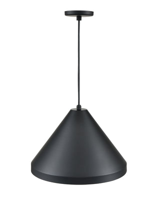 R Series 1-Light Cord Hung Cone Satin Black