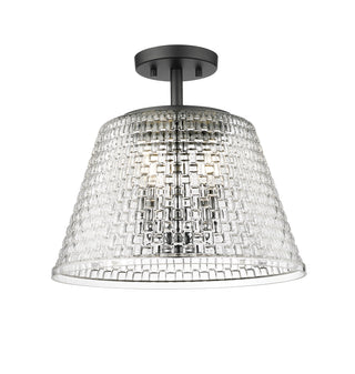 Saben 3-Light Semi-Flush Ceiling Mount Matte Black