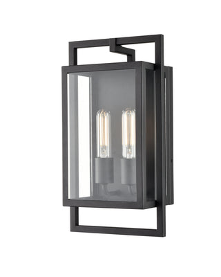 Agatha 2-Light Outdoor Wall Sconce Textured Black