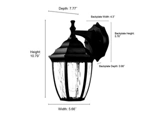 1-Light Outdoor Wall Sconce Textured Black