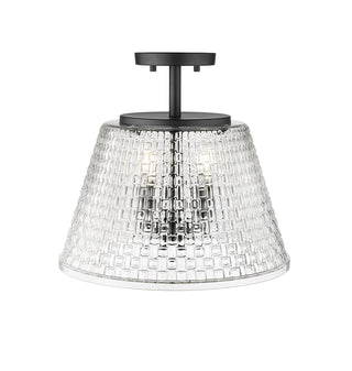 Saben 3-Light Semi-Flush Ceiling Mount Matte Black