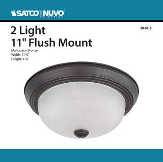 2 LIGHT 11" FLUSH MOUNT