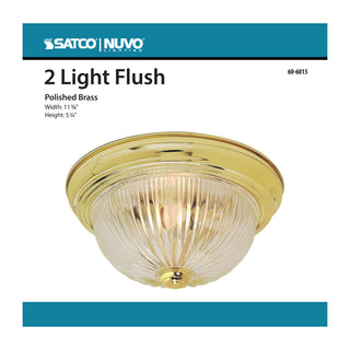 2 LIGHT 11" FLUSH MOUNT