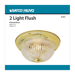 2 LIGHT 13" FLUSH MOUNT