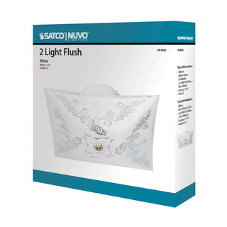 2 LIGHT SQUARE CEILING FLUSH