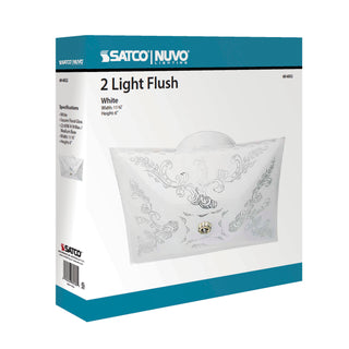 2 LIGHT SQUARE CEILING FLUSH