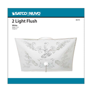 2 LT SQUARE FLUSH W/PULL CHAIN