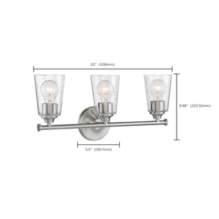 BRANSEL 3 LIGHT VANITY
