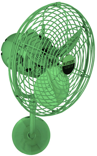 Matthews Fan Company - MP-GREEN-MTL - 13" Wall Fan - Michelle Parede - Esmeralda