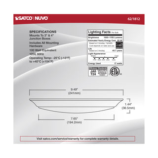 10" LED DISK LIGHT BN FINISH