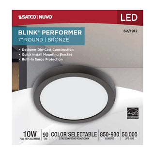 BLINK 10W LED 7" ROUND BRONZE