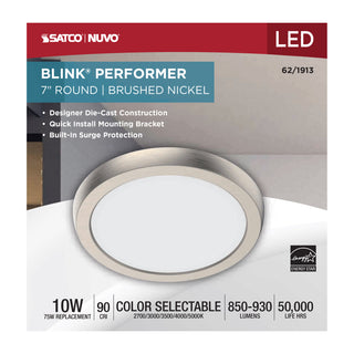 BLINK 10W LED 7" RND BR. NICK
