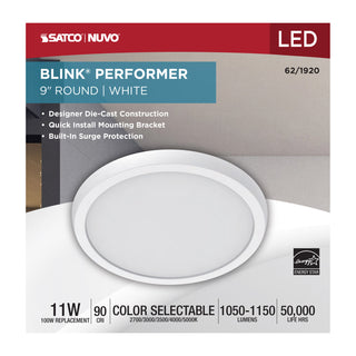 BLINK 11W LED 9" ROUND WHITE