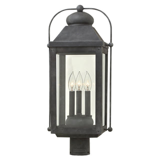 Hinkley - 1851DZ - LED Post Top or Pier Mount Lantern - Anchorage - Aged Zinc