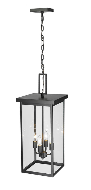 Barkeley 4-Light Outdoor Hanging Lantern Powder Coated Black