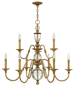 Hinkley - 4958HB - LED Chandelier - Eleanor - Heritage Brass