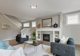 Lucerne Two Light Flush Mount in Polished Nickel