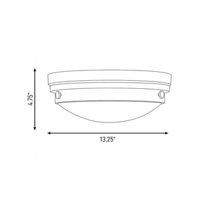 Lucerne Two Light Flush Mount in Polished Nickel