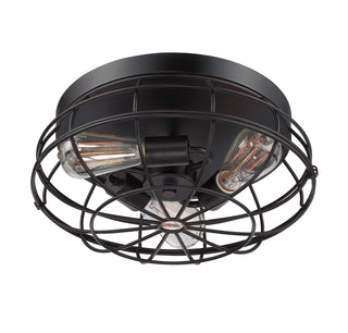 Scout Three Light Flush Mount in English Bronze