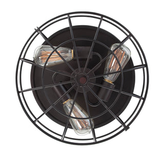 Scout Three Light Flush Mount in English Bronze