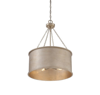 Rochester Four Light Pendant in Silver Patina