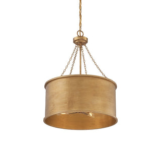 Rochester Four Light Pendant in Gold Patina