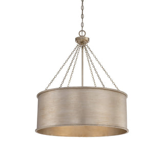 Rochester Six Light Pendant in Silver Patina