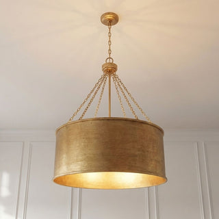 Rochester Six Light Pendant in Gold Patina