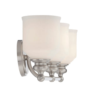 Melrose Three Light Bath Bar in Satin Nickel