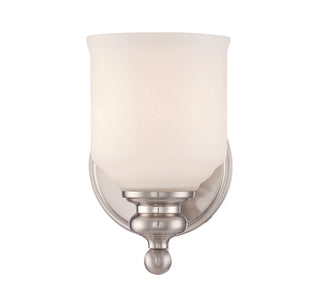 Melrose One Light Wall Sconce in Satin Nickel