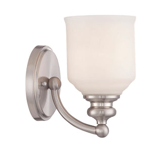 Melrose One Light Wall Sconce in Satin Nickel