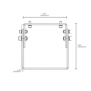 Trunnion Mount for Large Tempered Glass Flood Light - Bronze Finish