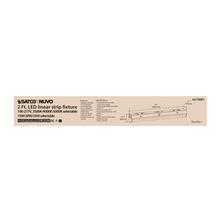 2' LINEAR STRIP WHITE FINISH