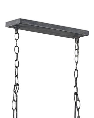 Culpepper Six Light Chandelier in French Black/Contemporary Gold Leaf
