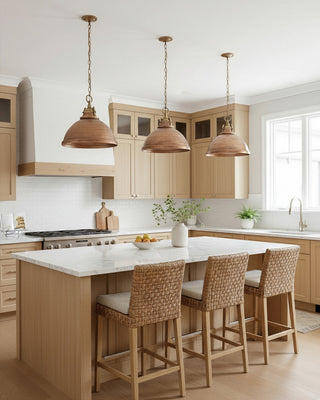 Admiral One Light Pendant in Copper/Antique Brass
