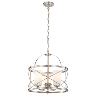 Ginger Three Light Pendant in Brushed Nickel