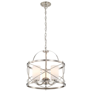 Ginger Three Light Pendant in Brushed Nickel