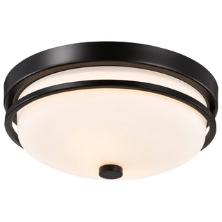 Neval Two Light Flush Mount in Sudbury Bronze