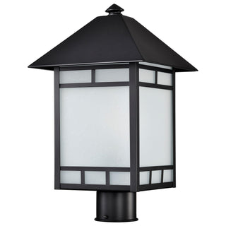 Drexel One Light Post Lantern in Stone Black