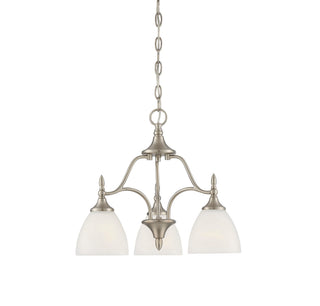 Herndon Three Light Chandelier in Satin Nickel
